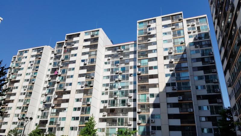 벽산 아파트 단지전경이에요
