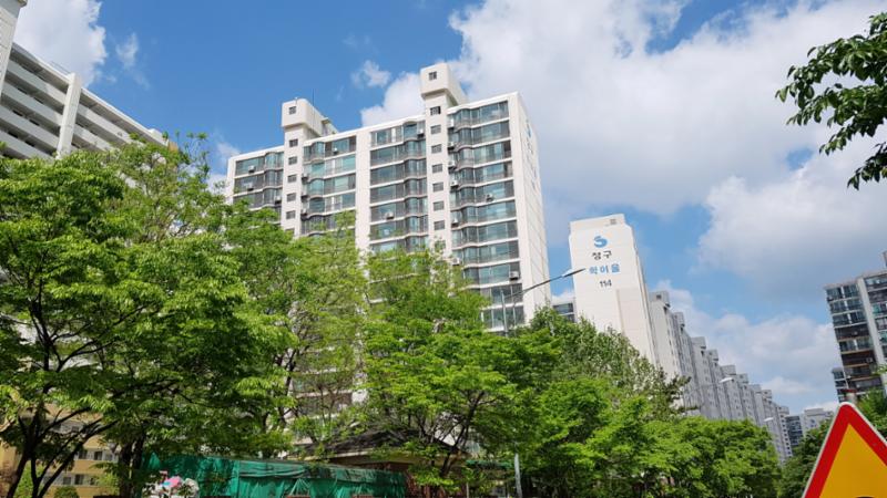 학여울청구 아파트 전경이에요