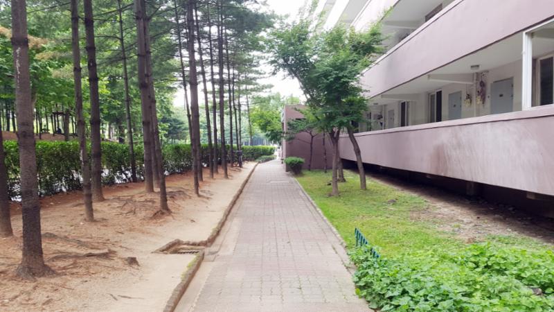 단지를 따라 걸으며 자연을 느낄 수 있는 쾌적한 단지 내 산책로구요