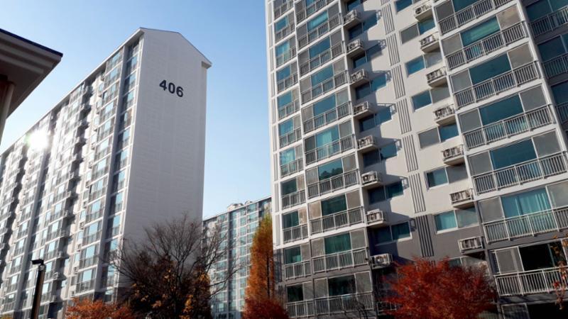 느치미마을주공4단지의 단지 전경이에요