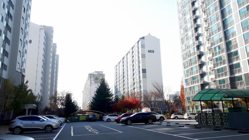 느치미마을주공4단지의 단지 전경이에요