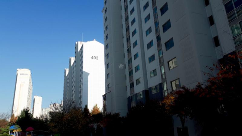 느치미마을주공4단지의 단지 전경이에요