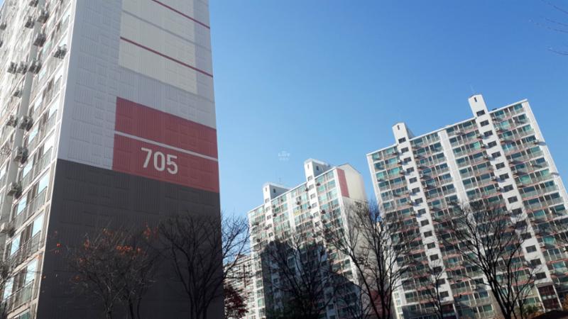 동간 거리가 넓어 쾌적한 단지 내 전경이에요