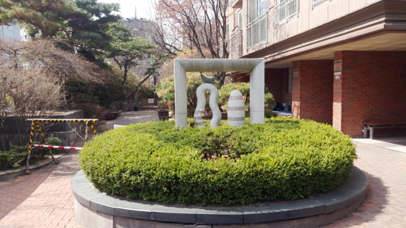마포대림e-편한세상2차의 단지 내 조경이에요