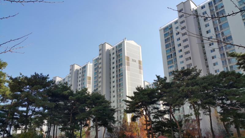 외부에서 바라본 504동 전경입니다