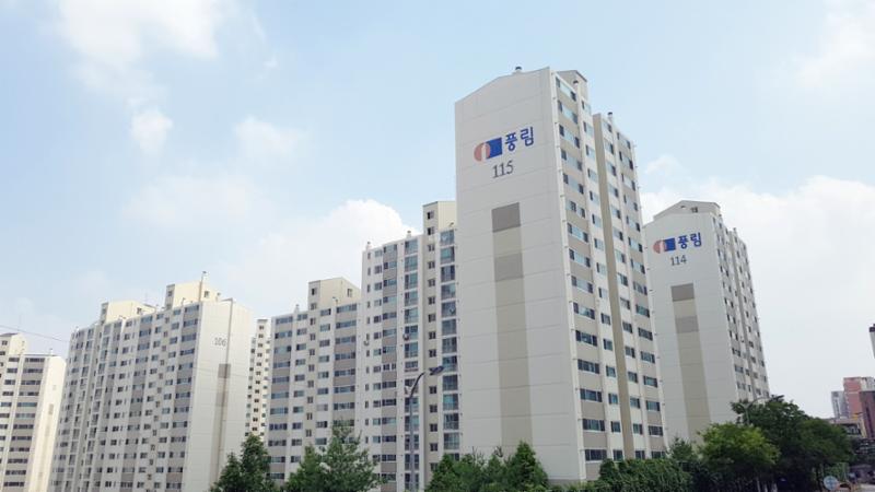 행당역풍림아이원 단지전경 모습이에요