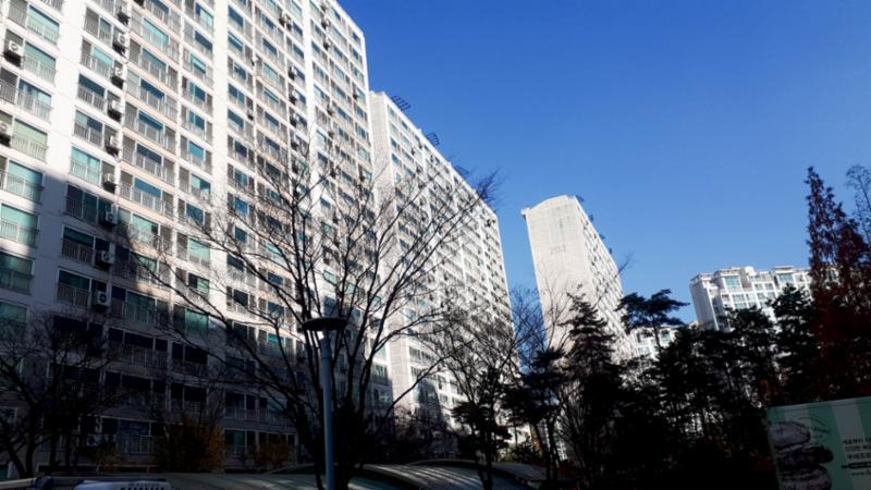 동간 거리가 넓어 쾌적한 단지 내 전경이에요