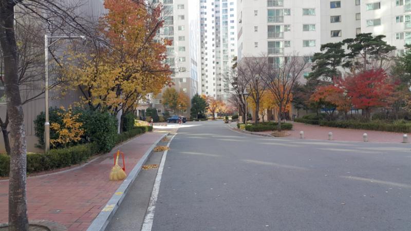 삼산타운2단지두산 단지 내 도로 입니다