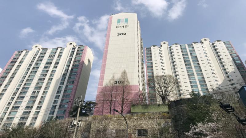 신공덕삼성래미안3차의 단지 전경이에요
