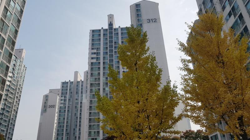 동안마을주공3단지 312동 전경 모습입니다