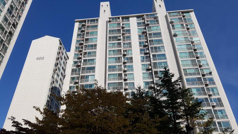 송산주공4단지 단지 전경 모습이에요