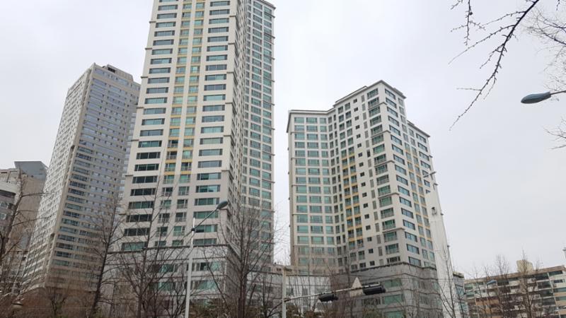 더샵스타리버 단지 전경의 모습이에요