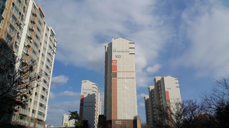 오정생활휴먼시아1단지 101, 102, 103동 모습이에요