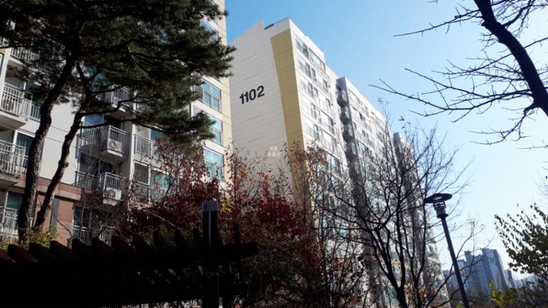 래미안에코팰리스 단지 전경 모습이에요