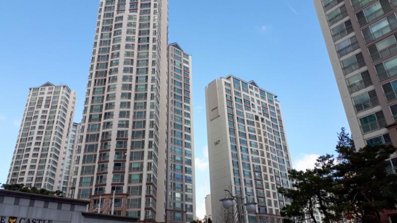 동탄예당마을롯데캐슬의 단지 전경이에요
