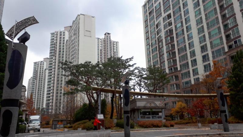 동탄예당마을롯데캐슬의 단지 전경이에요