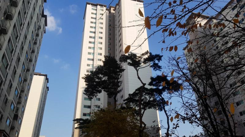 용두두산위브의 단지전경이에요
