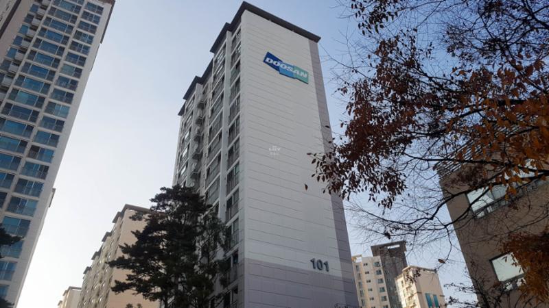 용두두산위브의 단지전경이에요