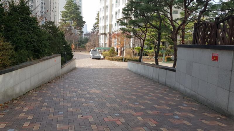 흥덕마을6단지자연앤스위첸 단지 내 도로이에요
