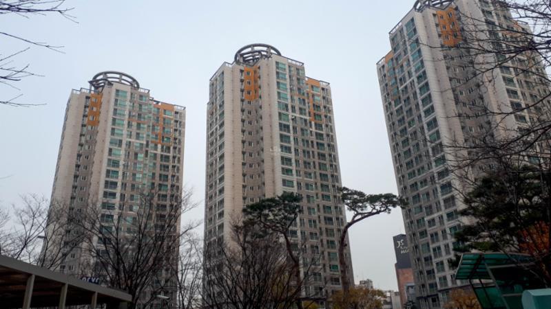 내부에서 바라본 단지 전경입니다