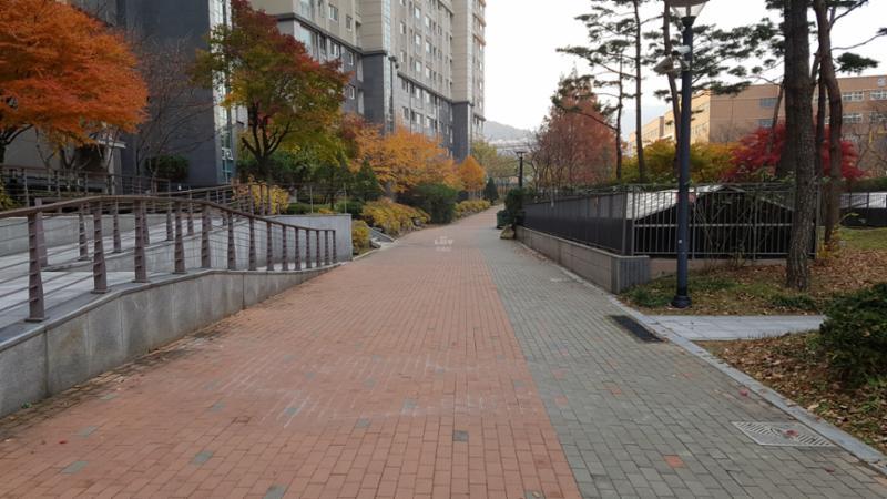 차량이 다니지 않는 평지로 된 보행로에요