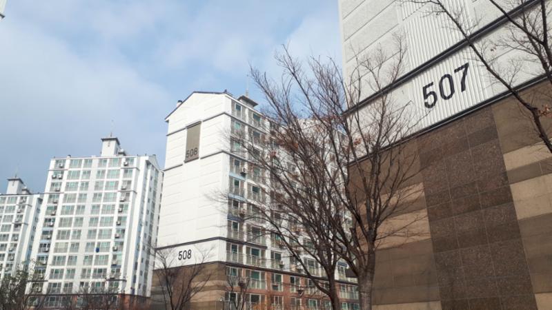 휴먼시아5단지 단지 내 전경 모습입니다