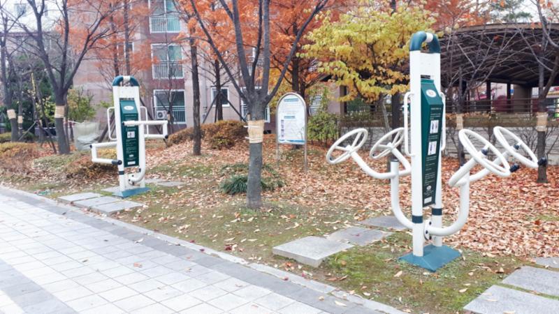 휴먼시아2단지 단지 내 야외 체육시설이고요