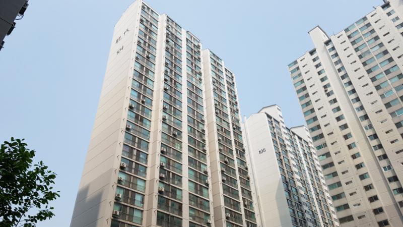 마장현대아파트 단지전경이에요