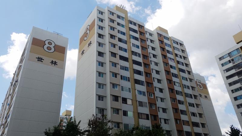 마장동 세림아파트단지 전경이에요