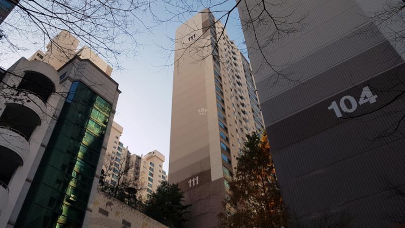 행당한진타운 단지전경이에요