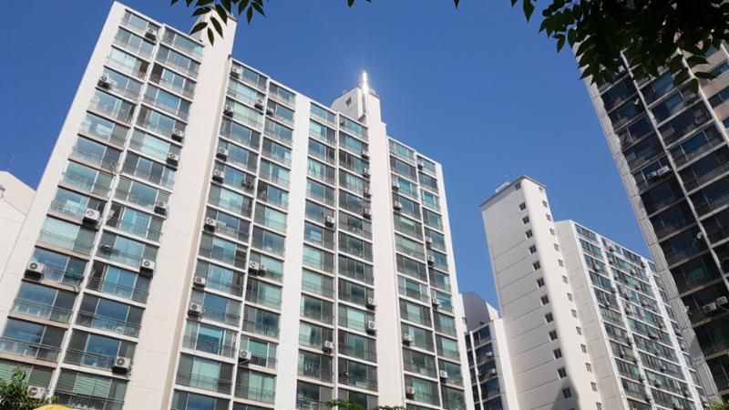 벽산아파트 단지전경 모습이에요