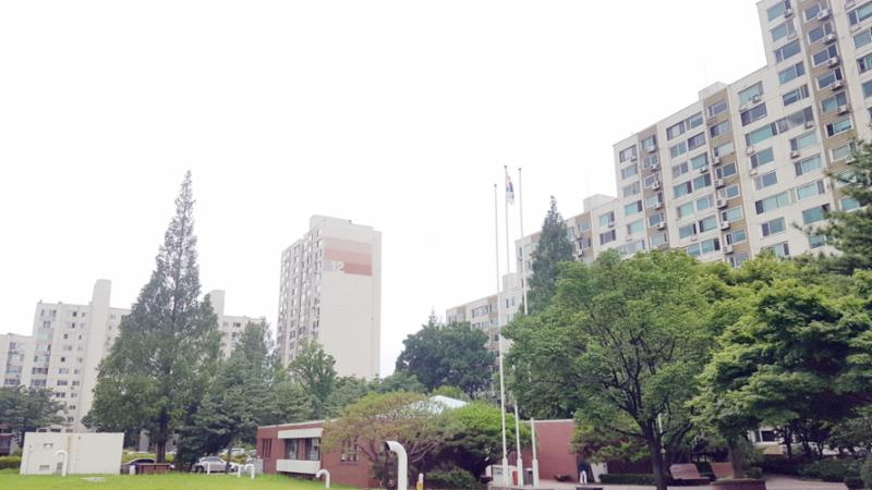 아시아선수촌아파트의 단지 전경이에요