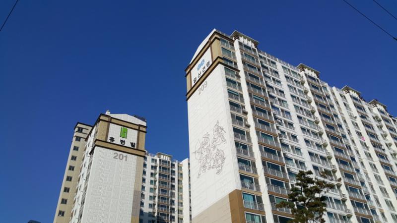 내부에서 바라본 단지 전경 입니다
