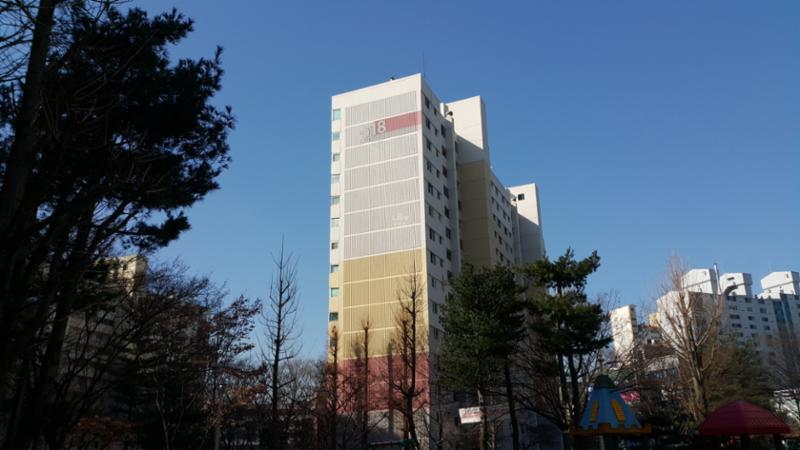 내부에서 바라본 목동2단지 전경 입니다