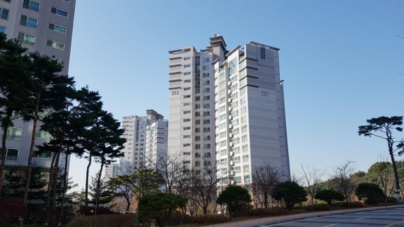 213동 탑실마을대주피오레2단지 아파트 단지 전경이에요