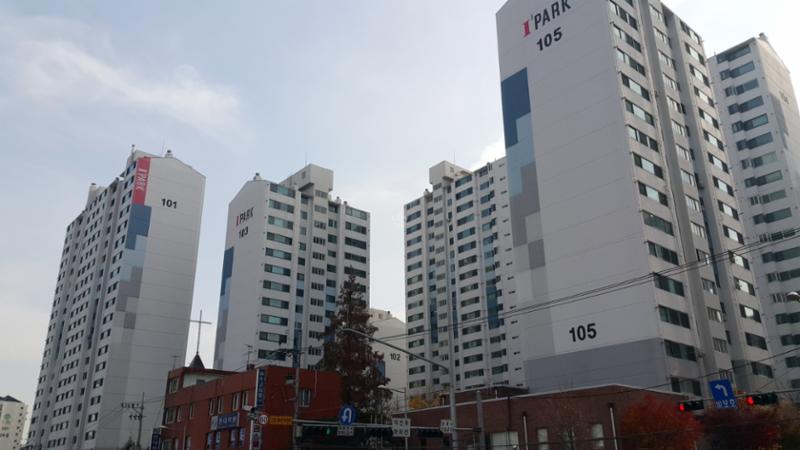 서부트럭터미널에서 바라본 단지 모습입니다