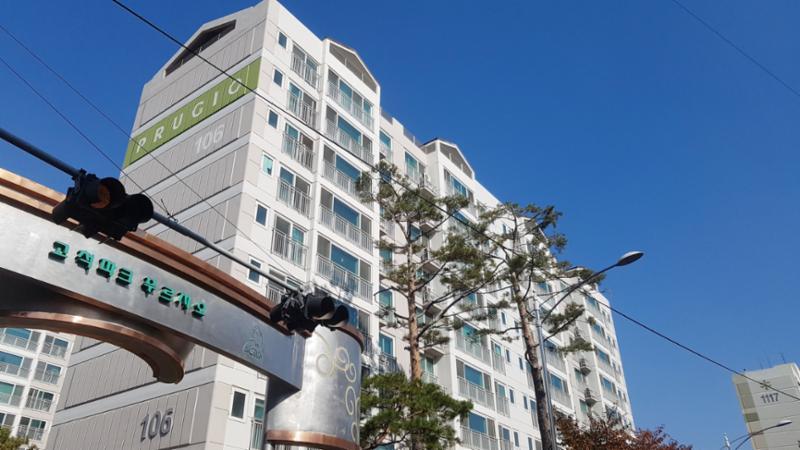 동간 거리가 넓어 쾌적한 단지 내 전경이에요