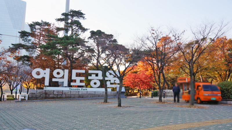 여의도 중앙에 위치한 여의도 공원 입니다