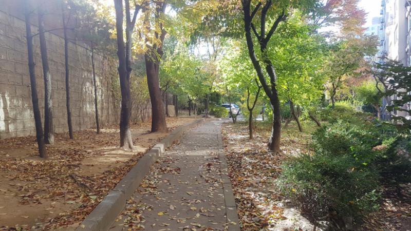단지를 따라 걸으며 자연을 느낄 수 있는 쾌적한 단지 내 산책로구요
