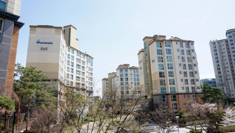산운6단지휴먼시아 단지 단지전경 모습이에요