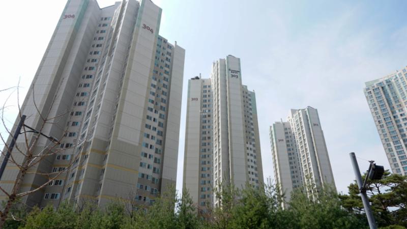 동간 거리가 넓어 쾌적한 단지 내 전경이에요