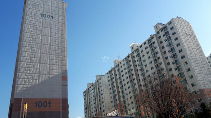 진안골마을주공10단지의 단지 전경이에요