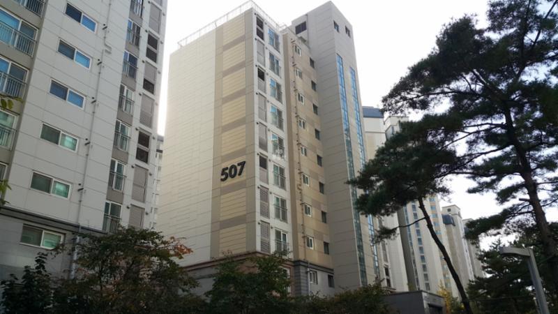 풍무동 자이1단지의 전경 모습이에요