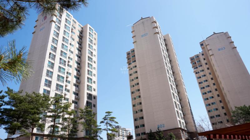 동간 거리가 넓어 쾌적한 단지 내 전경이에요