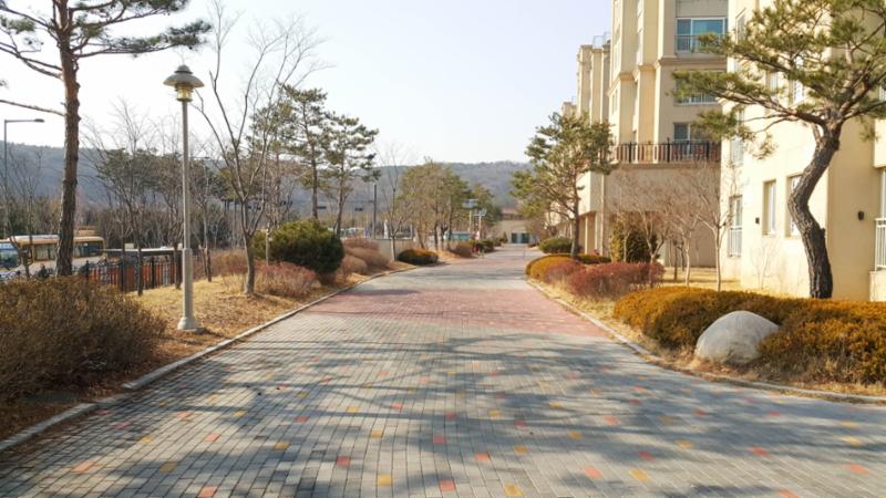평지로 된 보행로에요