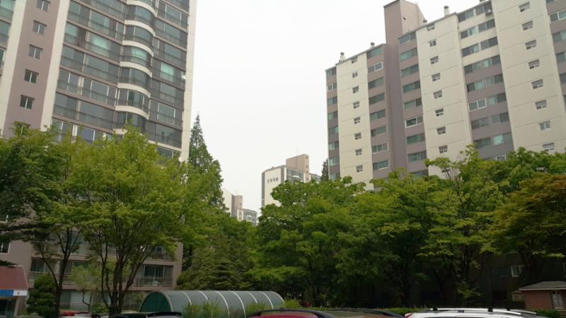 1996년에 입주한 단지여서 다소 세월의 흔적은 보이지만 페인트로 재마감해 깔끔한 외관을 자랑합니다