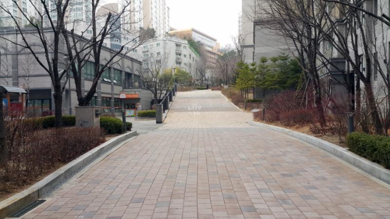 경사진 곳 없이 평평한 보행로를 갖추고 있어요