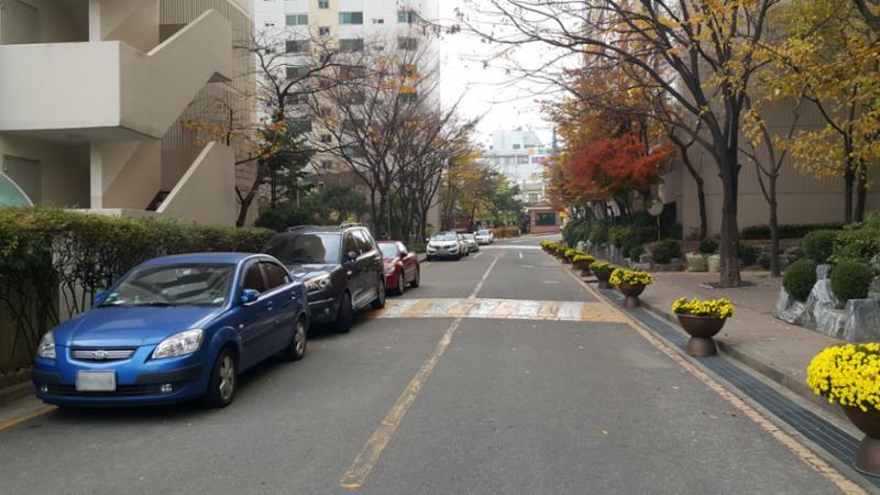 단지 내부를 이어주는 도로입니다