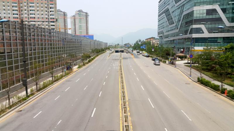 미사강변도시 남측을 가로지르는 왕복8차로의 조정대로 입니다