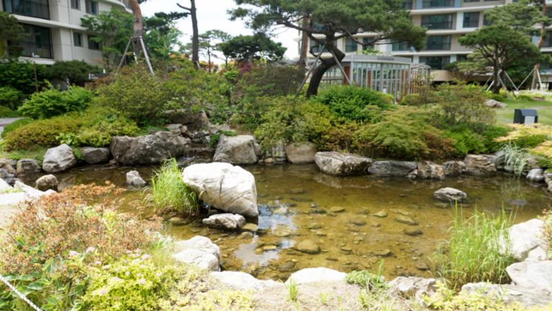 단지 내 조경이에요